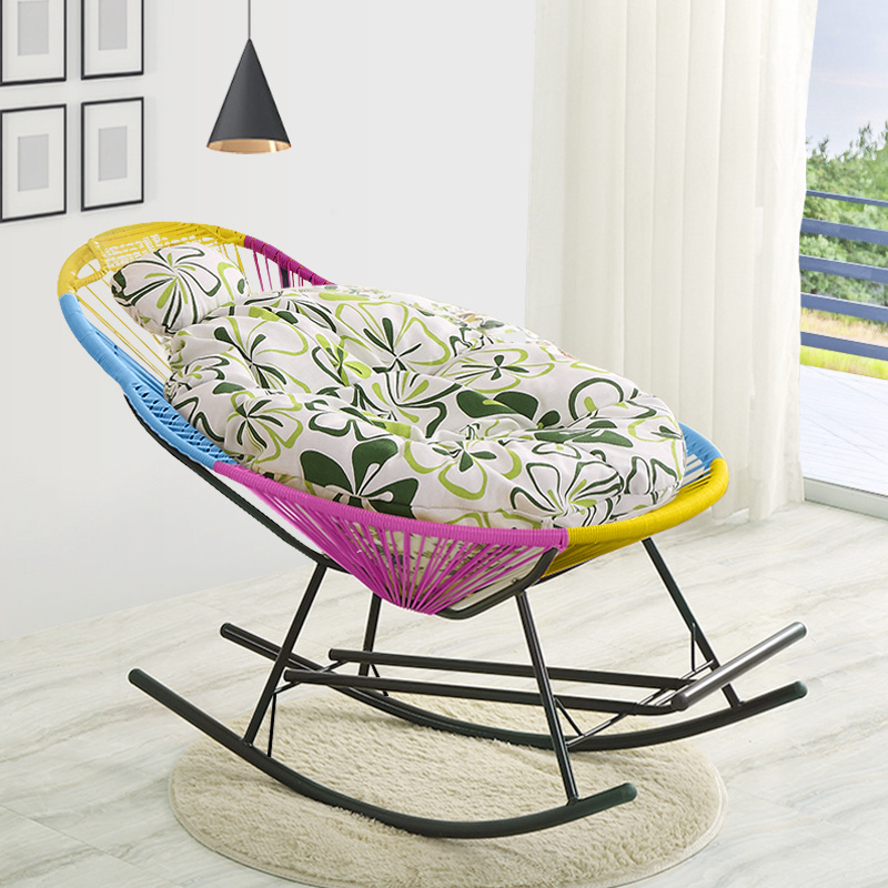 Outdoor Furniture Round Rattan  Patio Swing rocking chair  armrest leisure  rattan / wicker chairs