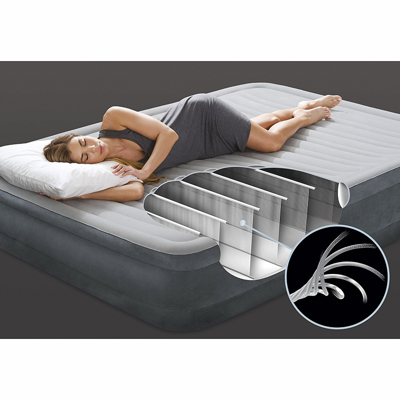 Blow up inflatable mattress with built-in pump airbed best choice for guests