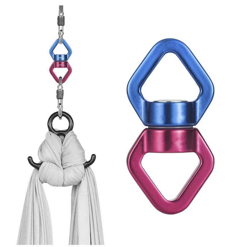 Rope Clambing Carabiners Swing Swivel 30 KN Safest Rotational Device Hanging Accessory for Web Tree Swing