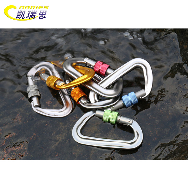 Wholesale colored ultralight stainless steel climbing carabiner