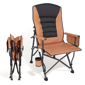 Outdoor folding chair plus size backrest adjustable swivel chair portable high load-bearing camping director chair