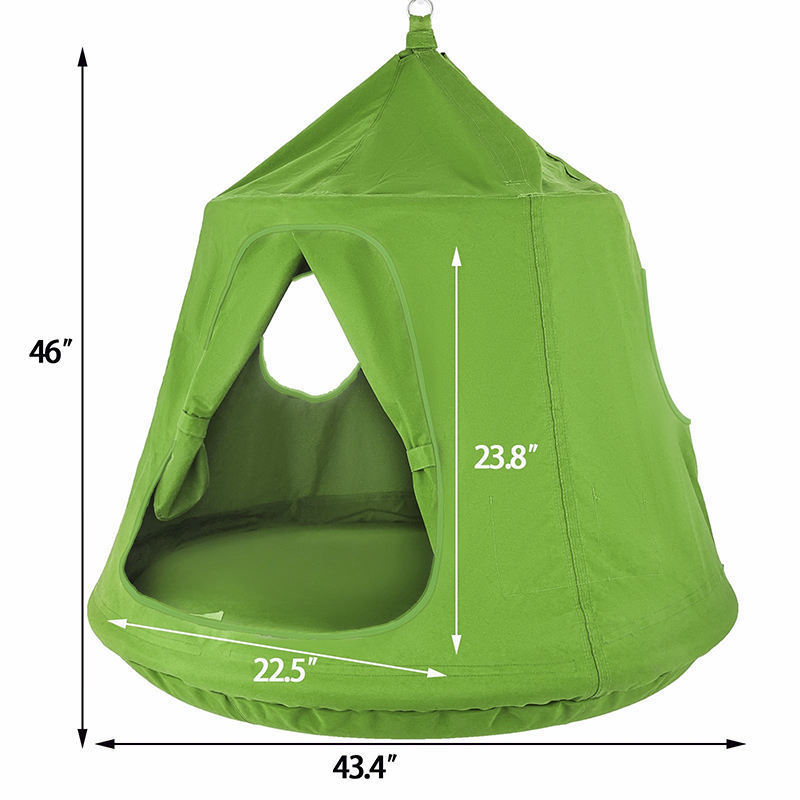 New Design Small Size Hanging Tree Tent Green Kids Waterproof Hanging Tree House Tent