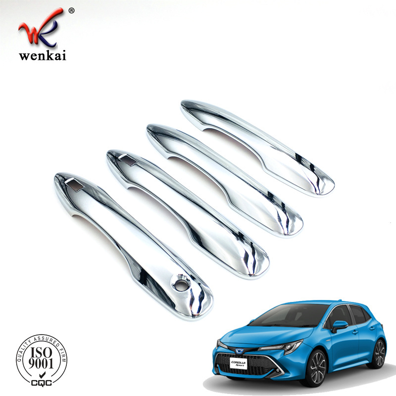 Side Door Handles Cover With Smart Key Holes Decor Trim For Toyota Corolla Sport Hatch Hatchback Auris 2019