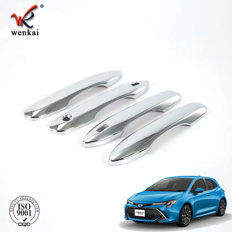 Side Door Handles Cover With Smart Key Holes Decor Trim For Toyota Corolla Sport Hatch Hatchback Auris 2019