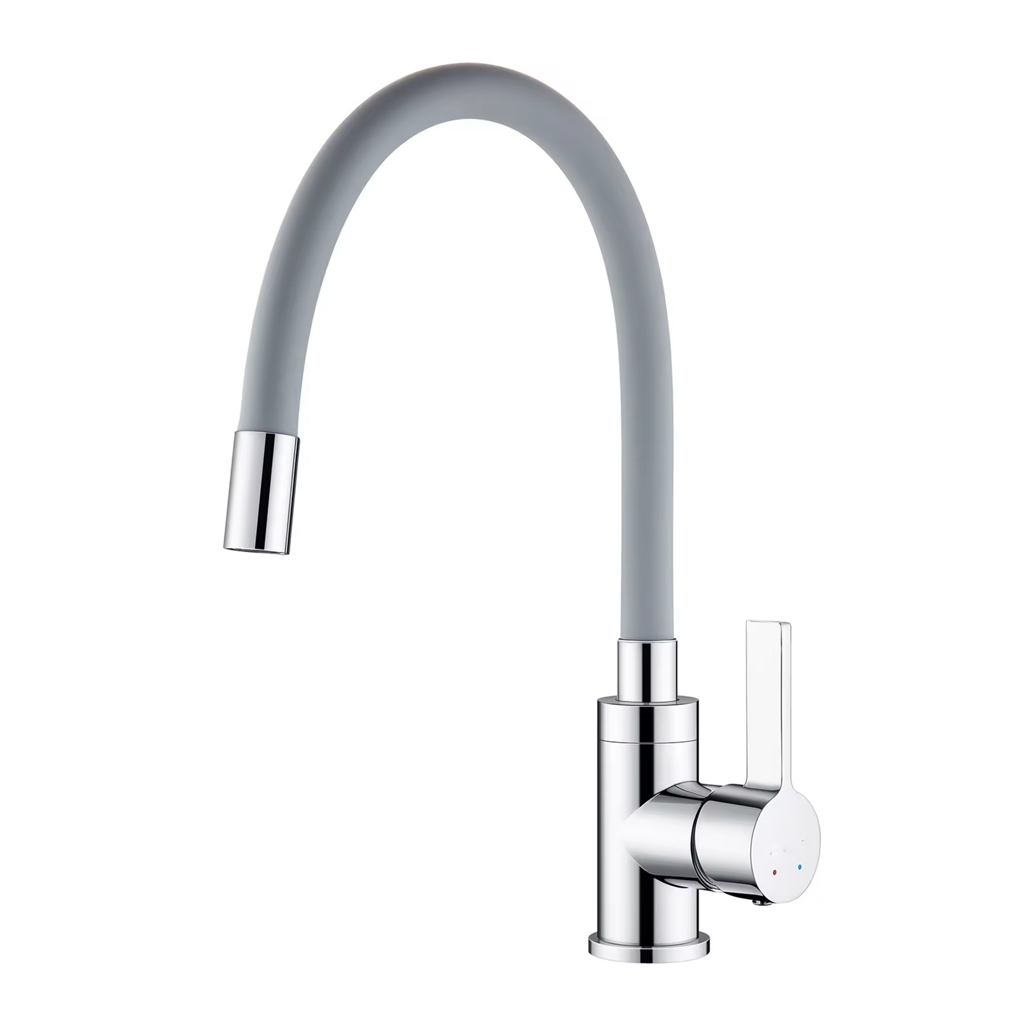 Kangrun competitive silicone pipe kitchen taps sink faucets 360 degree swivel gray kitchen faucets with single lever