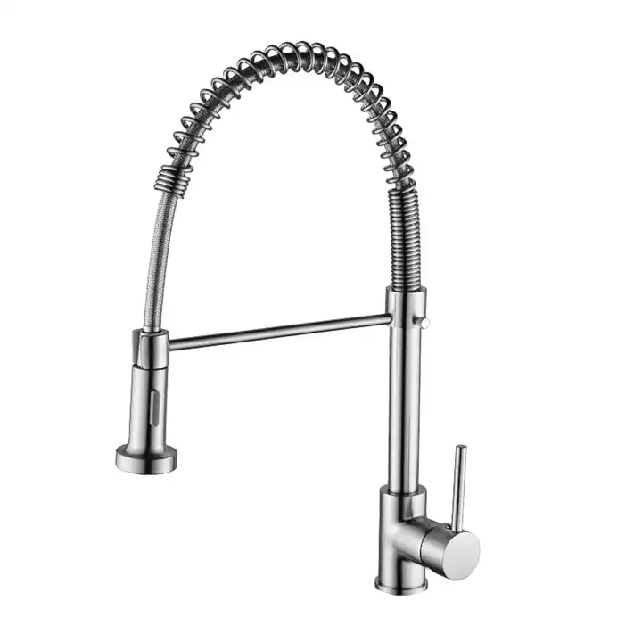 Kangrun new arrival high quality  brass sprayer water tap single lever pull out kitchen faucet 360 degree swivel