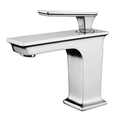 Kangrun Luxury Deck Mounted Bathroom Single Hole Hot Cold Water Mixer Crystal Polished Chrome Bathroom Faucet