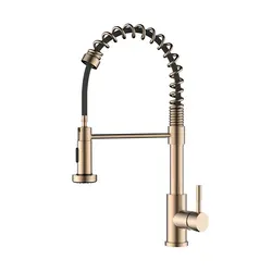 Modern Multi function Torneira Flexible gourmet faucet copper color sink faucet pull out down Kitchen Faucet Tap