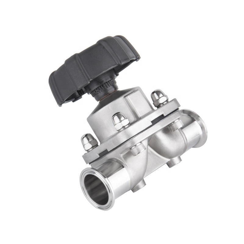 Keda Diaphragm valve Tri-clamp Single-double diaphragm stainless steel 316L valve manual quick-connect sanitary clamp