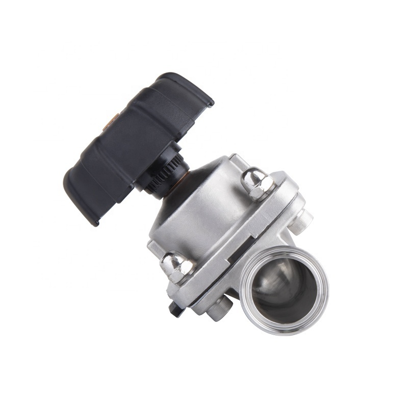 Keda Diaphragm valve Tri-clamp Single-double diaphragm stainless steel 316L valve manual quick-connect sanitary clamp