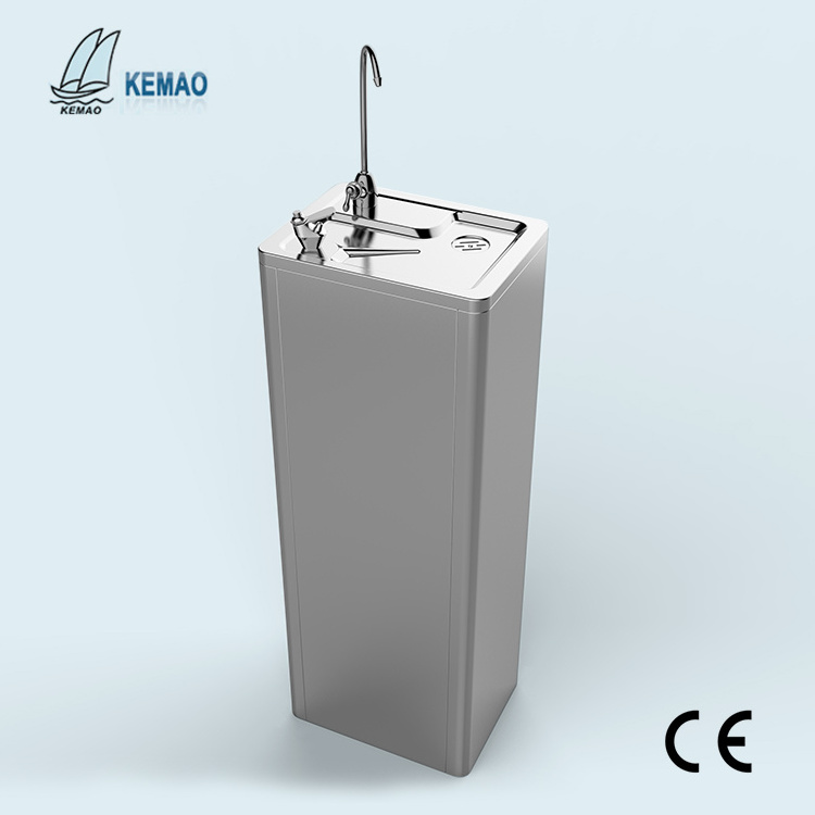 Public floor stand stainless steel hot and cold drinking water fountain