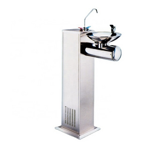 Public floor stand stainless steel hot and cold drinking water fountain