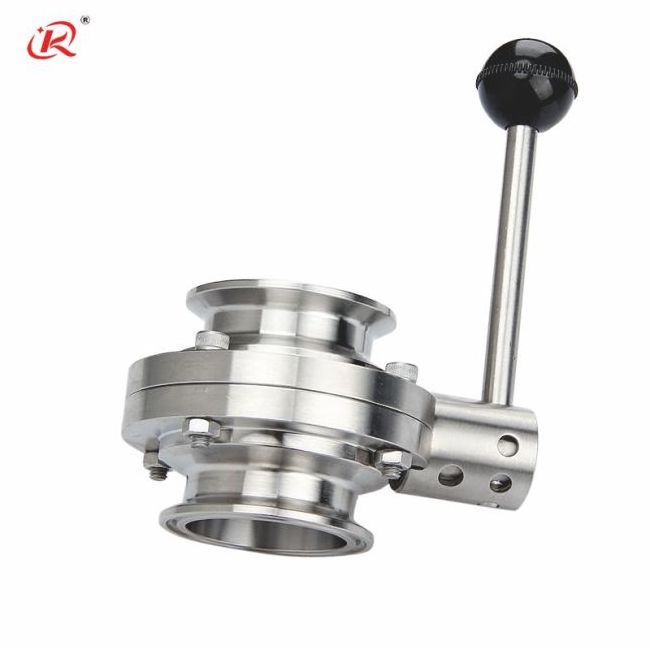 KQ wenzhou food grade manual Low price ss304 316 Stainless steel tri clamp sanitary butterfly valve