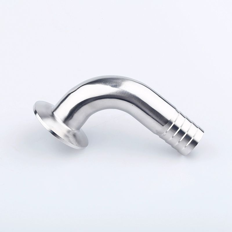 KQ wenzhou tri clamp Sanitary ss 304 316L stainless steel 1/16 pipe fitting hose barb elbow