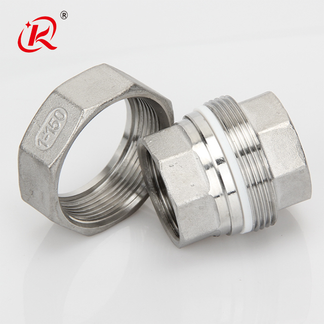 KQ Stainless Steel 304 1/2 female threaded union coupling pipe fittings hydraulic union