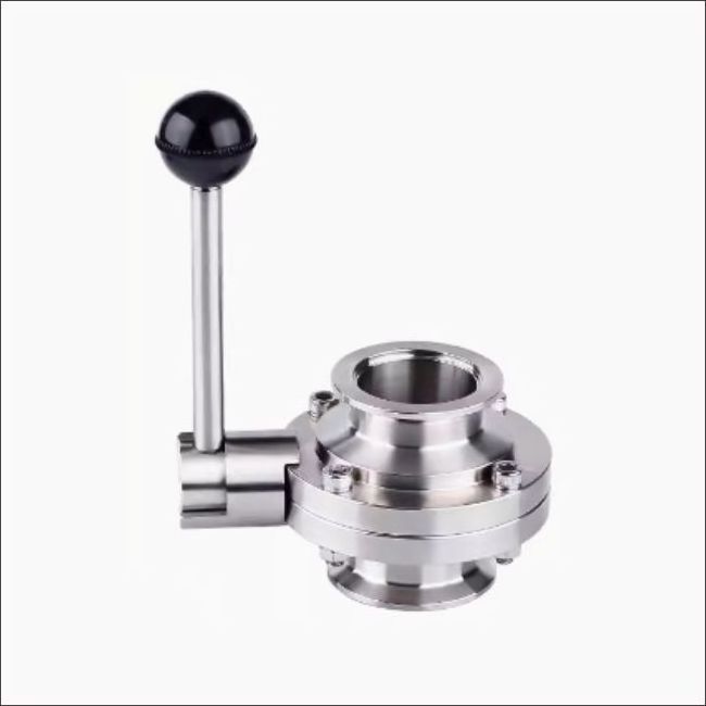 Dairy products food grade sanitary Stainless steel 304 316L tri clamp vacuum manual butterfly valve