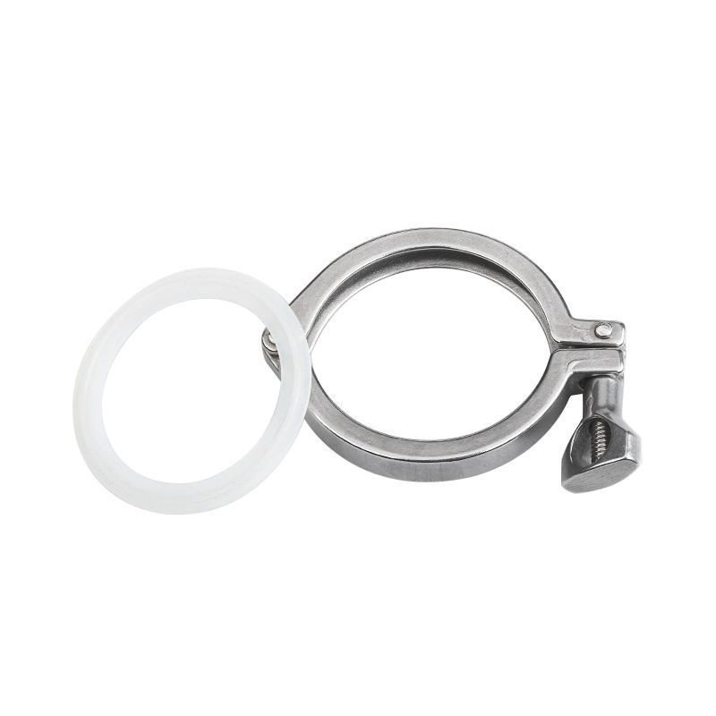 Sanitary grade quick fit clamp 304 stainless steel joint chuck clamp precision cast clamp pipe heavy-duty