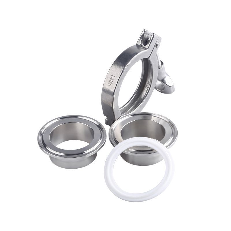 KQ Sanitary ss 304 316 heavy duty quick installation stainless steel triclamp triclover ferrule pipe fittings tri clamp