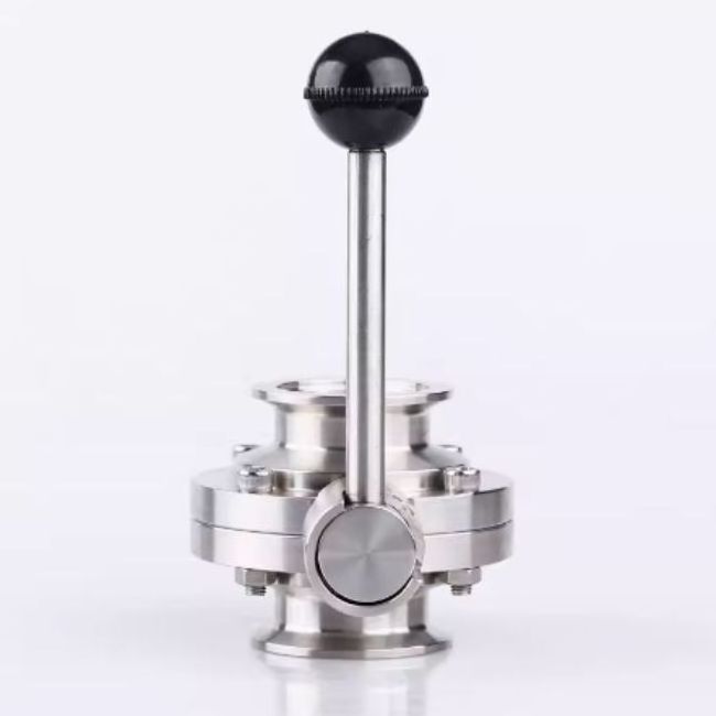 Dairy products food grade sanitary Stainless steel 304 316L tri clamp vacuum manual butterfly valve