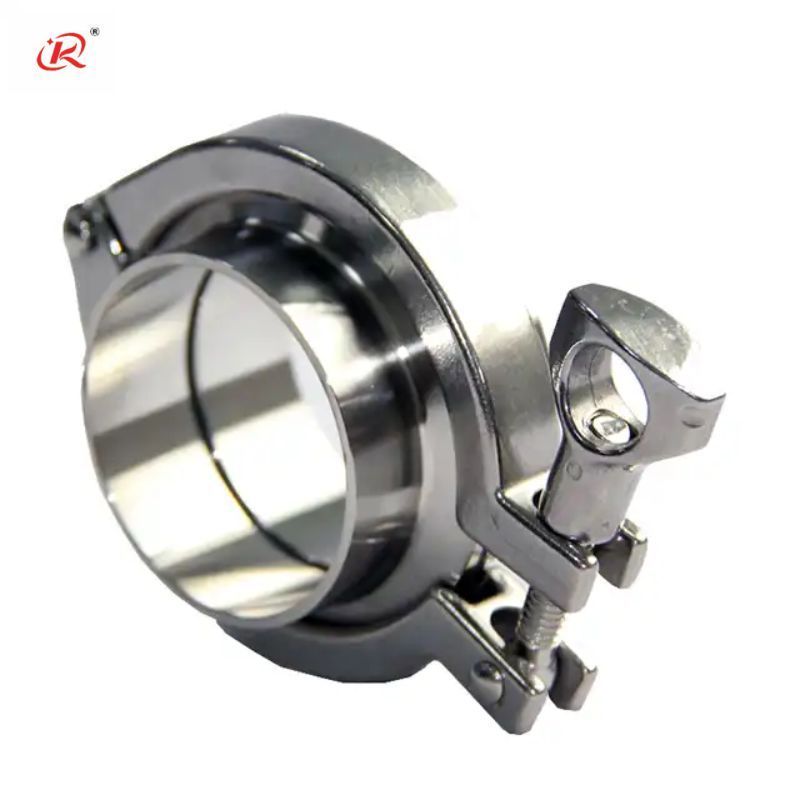 KQ Sanitary ss 304 316 heavy duty quick installation stainless steel triclamp triclover ferrule pipe fittings tri clamp