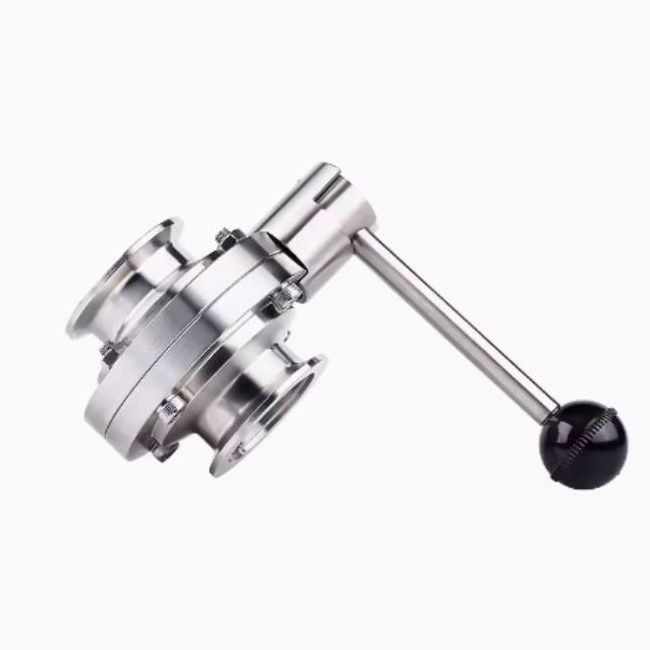 Dairy products food grade sanitary Stainless steel 304 316L tri clamp vacuum manual butterfly valve