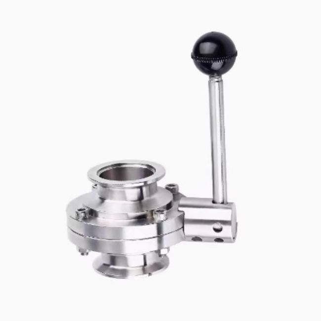 Dairy products food grade sanitary Stainless steel 304 316L tri clamp vacuum manual butterfly valve