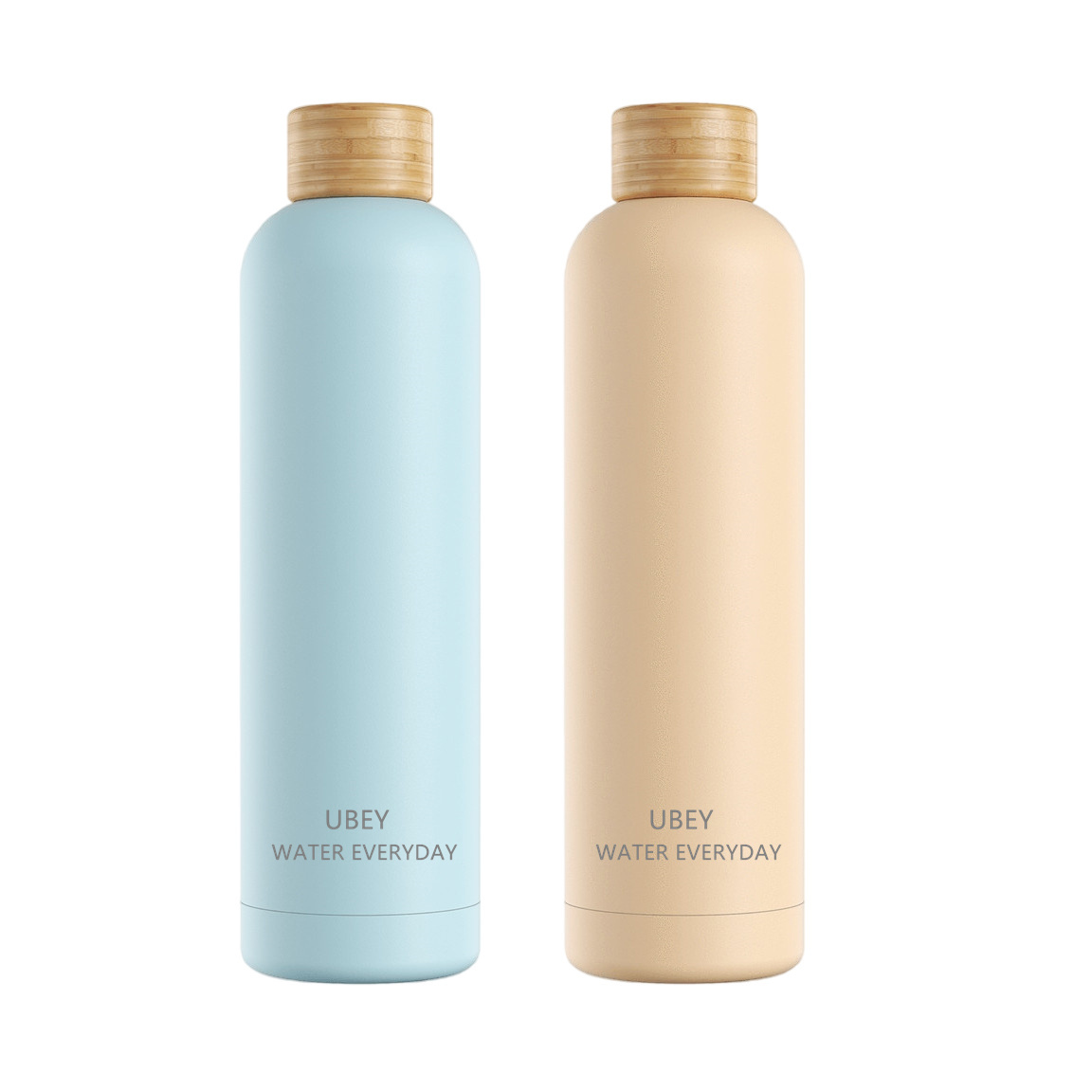 Custom Logo 750ml Double-Wall Stainless Steel Insulated Water Bottle with Bamboo Lid Eco-Friendly Flask for Hot Cold Beverages