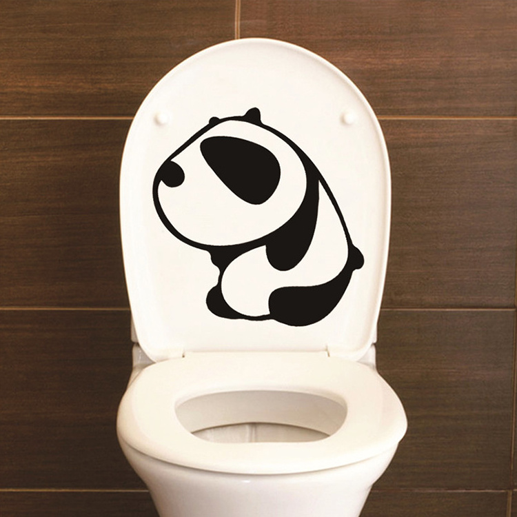 Wholesale cheap home decoration funny smile bathroom waterproof wall sticker for toilet