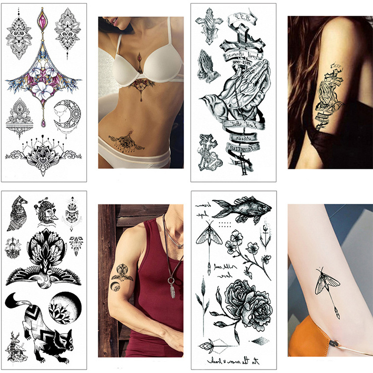 High Quality Cool Women Jewelry Tattoo Temporary Body Chest Waist Art Tattoo Sticker