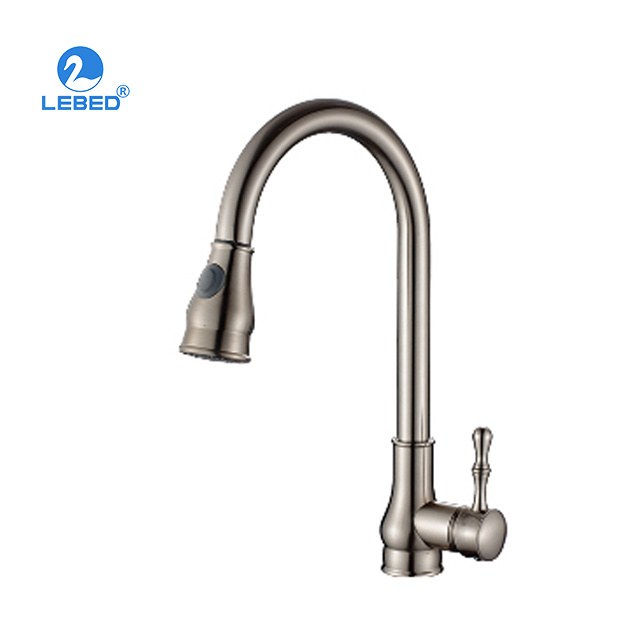 LEBED  chrome plated surface flexible Kitchen faucet for sink