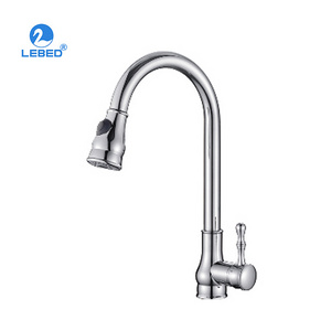 LEBED  chrome plated surface flexible Kitchen faucet for sink