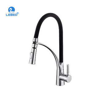 LEBED colourful silicone chrome plated surface flexible Kitchen faucet for sink