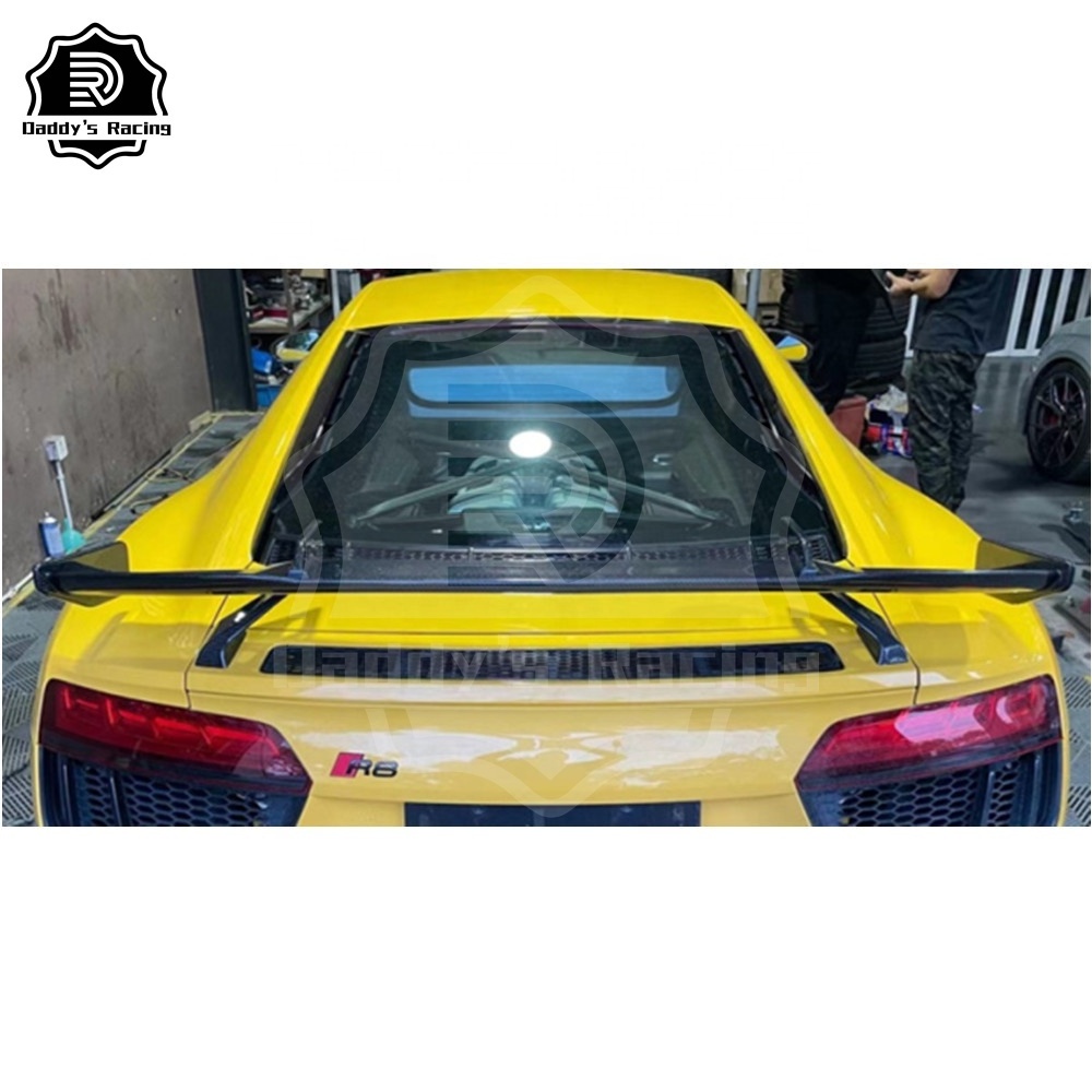 GT Style Carbon Fiber Rear Spoiler Wing Fit For Audi R8 V8 V10 High Quality Fitment