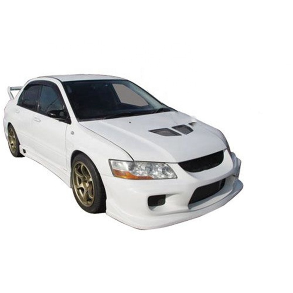 Fiber Glass Body Kit Fit For Mitsubishi Evolution Evo 7 8 9 CT9A 2003-2007 ING-Style Body Kit Front Rear Bumper Side Skirts