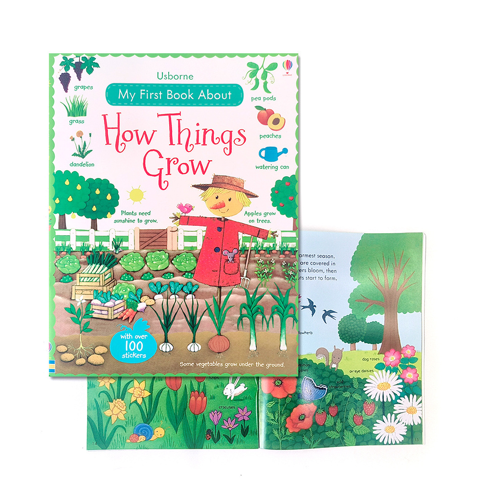 Wholesale Products Custom Travel Toys For Kids My First Sticker Book About How Things Grow Picture Book