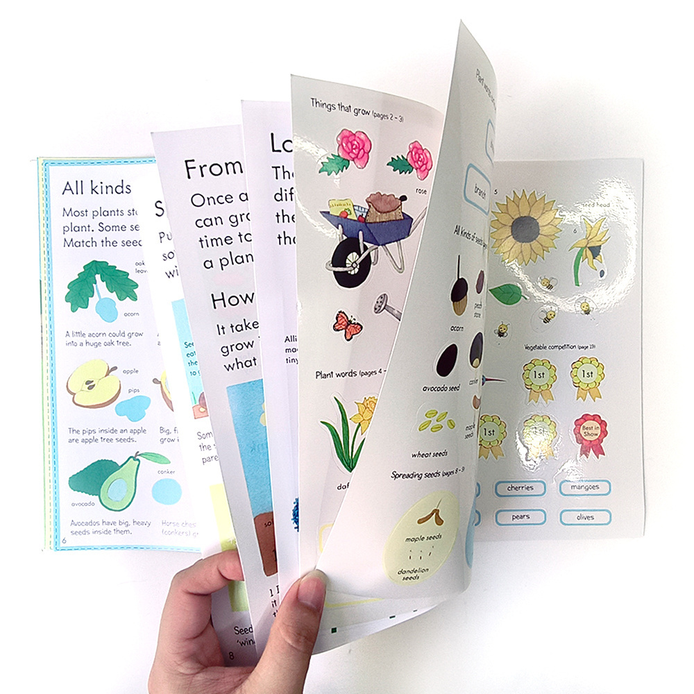 Wholesale Products Custom Travel Toys For Kids My First Sticker Book About How Things Grow Picture Book