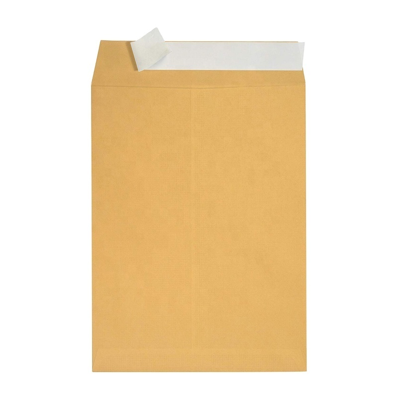 Custom Printed C4 C5 C6 A4 A5 Size Brown Kraft Paper Manila Envelope With Logo Or String