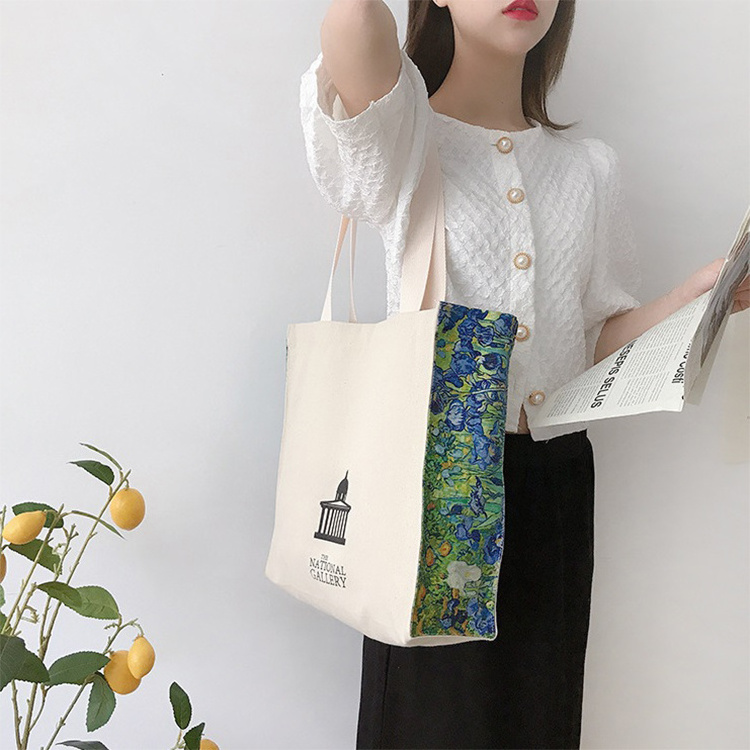 2021 Quality Guarantee Large Capacity Custom Korean Canvas Bag Cotton Canvas Tote Bag