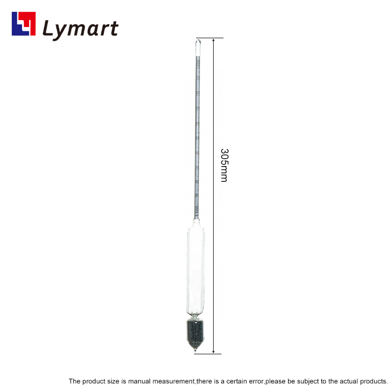 Glass Float Gauge Hydrometer 1 to 1.1 Density Meter