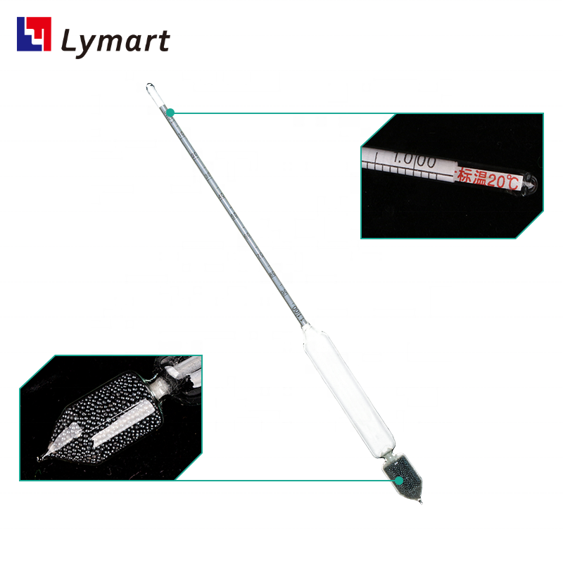 Glass Float Gauge Hydrometer 1 to 1.1 Density Meter