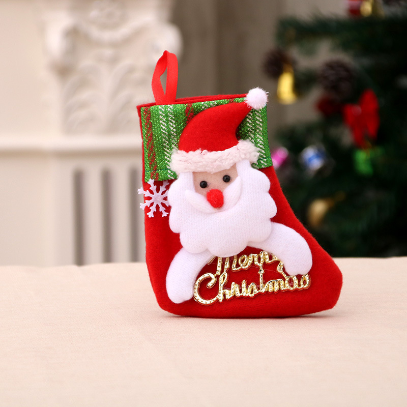 2022 Christmas Decoration Supplies Candy Gift Bag Large Santa Snowman Socks Christmas Tree Ornaments Christmas Stocking