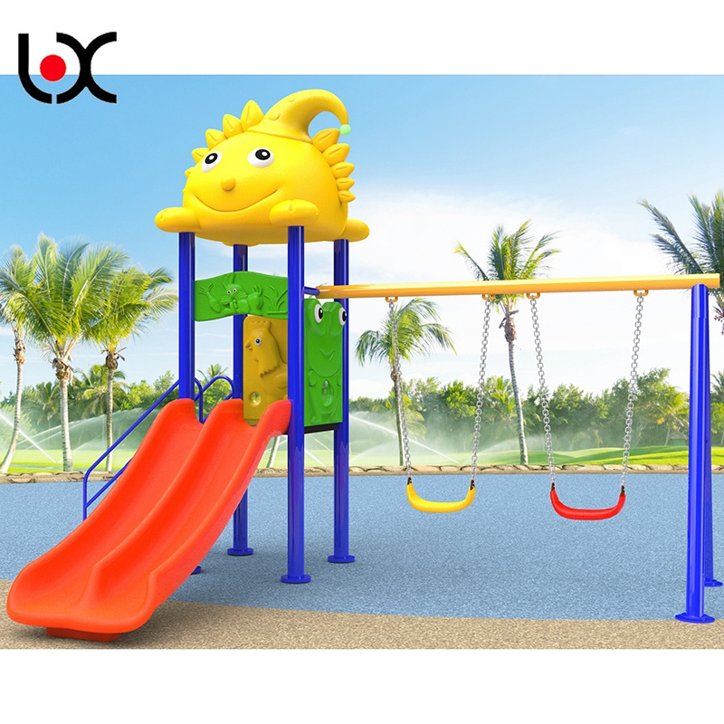 Popular children playground equipment toys children outdoor playground small slides and swing