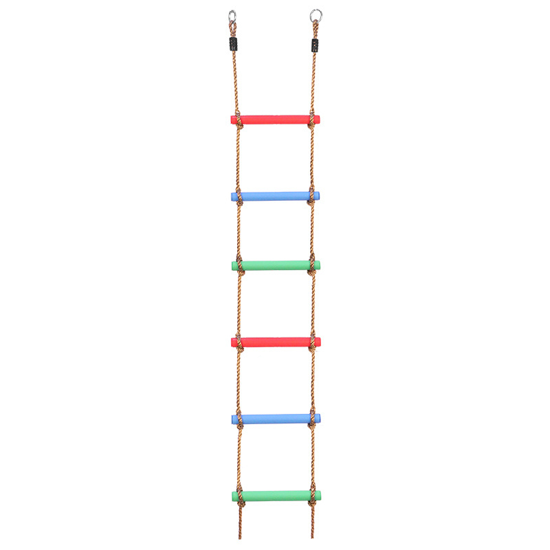 High Quality Children Swing Accessories Playground Wooden Rungs Safe Rope Climbing Rope Ladder for kids