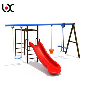 Slide and Swing Set OUTDOOR Playground Equipment Combination Plastic Kindergarten Children for Kids with SWING