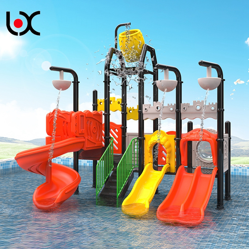 water park toys outdoor playground plastic water slides for children's