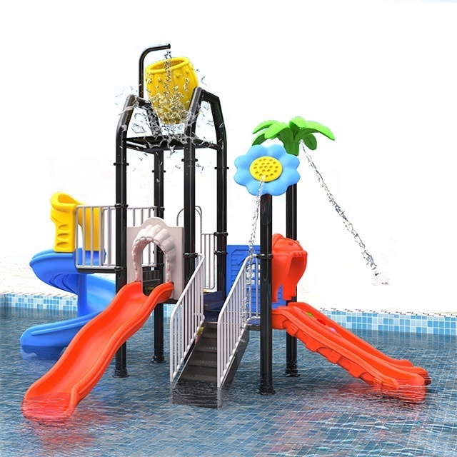 used swimming pool water outdoor playground slide