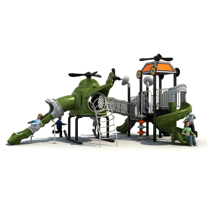 Lemfun Hot Selling  Outdoor Playground  With Airplane Slides Equipment  For Kids