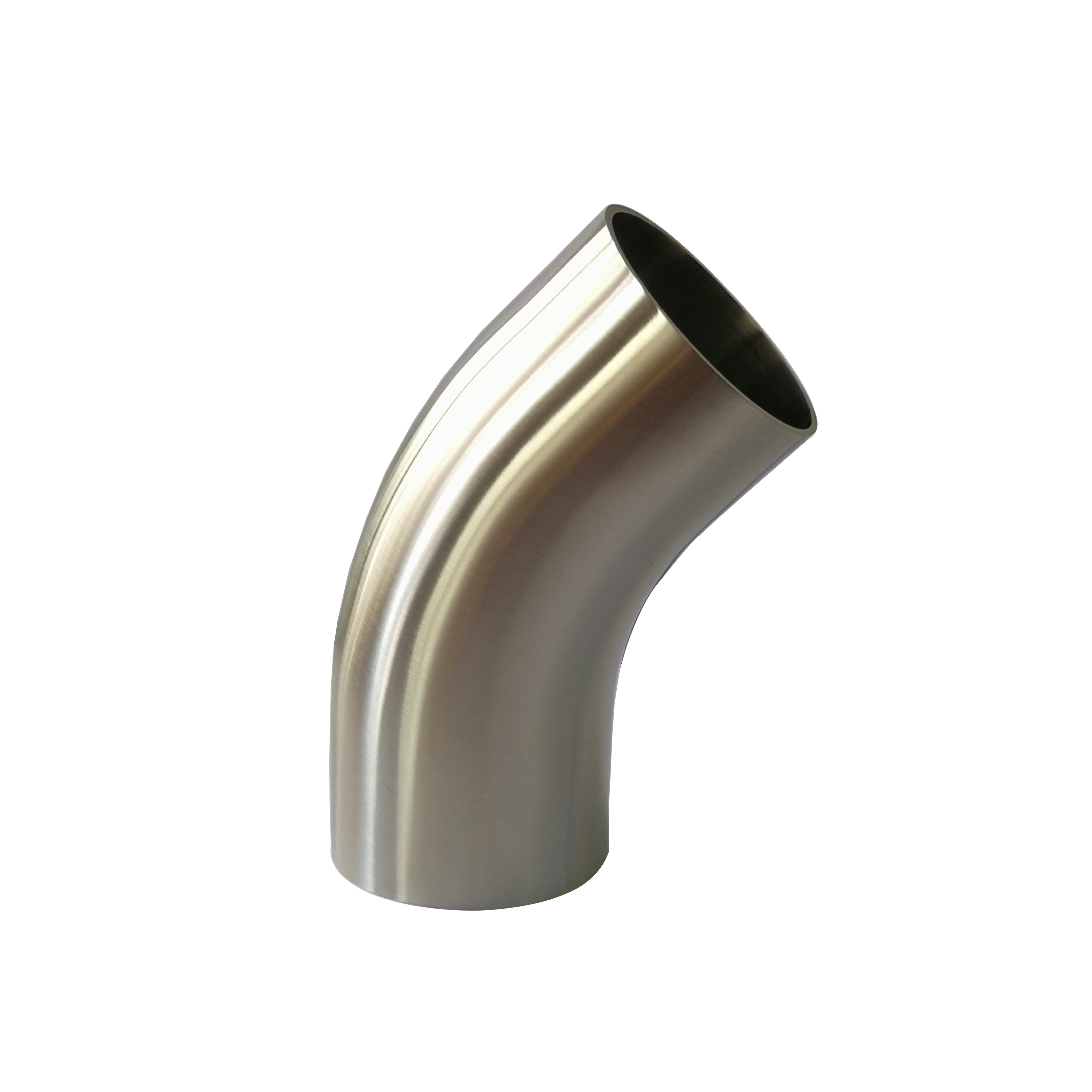 SS304 SS316L sanitary pipe fitting stainless steel elbow Sanitary 45 degree Long type Welding elbow