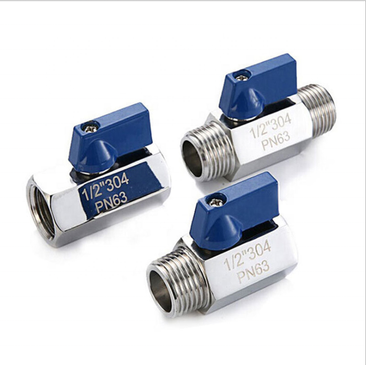 Mini Stainless Steel 2 way Ball Valve Female Male Threaded sanitary Ball Valve