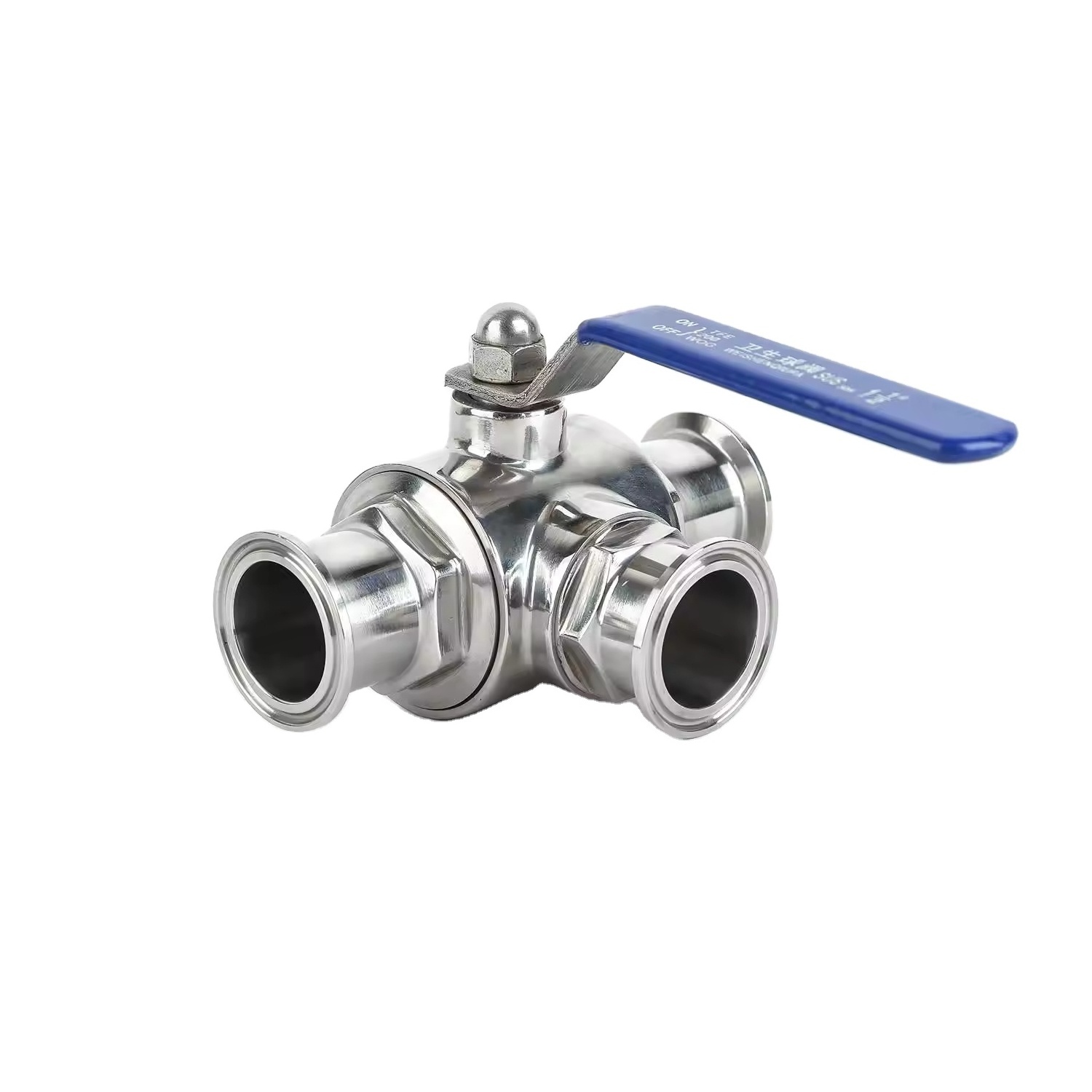 DN8 DN20 DN25 2pc 3pc 3 Way Dairy T type Ball Valve Stainless Steel SS304 316L Ball Valve Clamped water valve